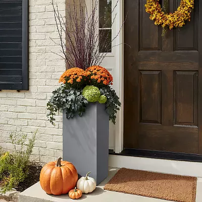 IDEALIST Lite Tall Square Contemporary Light Concrete Planter