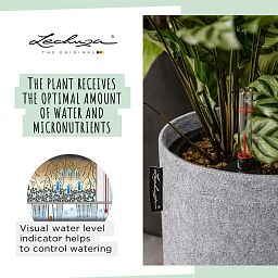 LECHUZA TRENDCOVER Round Self-watering Planter