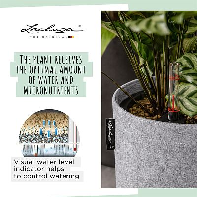 LECHUZA TRENDCOVER Round Self-watering Planter
