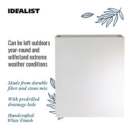 IDEALIST Lite Narrow Contemporary Light Concrete Trough Planter