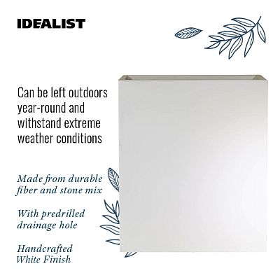 IDEALIST Lite Narrow Contemporary Light Concrete Trough Planter