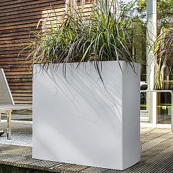 LECHUZA CANTO Stone Wide Trough Poly Resin Floor Self-watering Planter