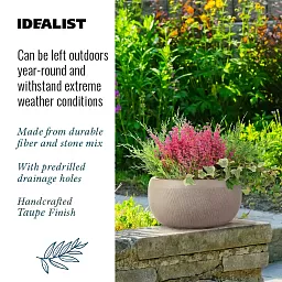 IDEALIST Lite Mesh Style Bowl Planter Outdoor Plant Pot