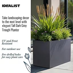 IDEALIST Lite Contemporary Light Concrete Trough Planter