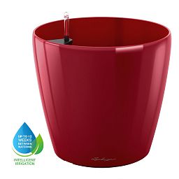 LECHUZA CLASSICO Round Poly Resin Self-watering Planter with Substrate