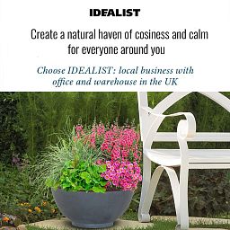 IDEALIST Lite Dish Style Smooth Bowl Outdoor Planter