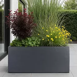 IDEALIST Lite Contemporary Light Concrete Trough Planter