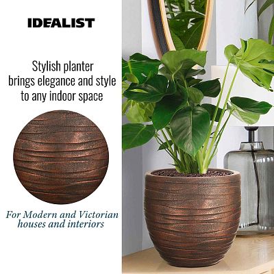 Row Style Round Indoor Planter by Idealist Lite