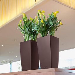 LECHUZA CUBICO Square Tall Poly Resin Self-watering Planter