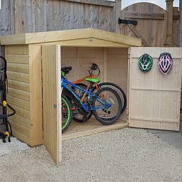 Installed Outdoor Pressure Treated Wooden Shiplap Apex Outdoor Store by Forest Garden