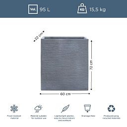 IDEALIST Lite Ribbed Light Concrete Barrier Planter