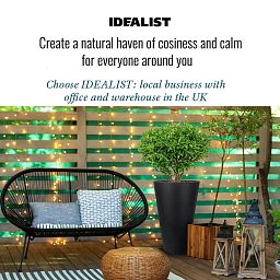 IDEALIST Lite Contemporary Round Light Concrete Planter