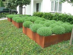 Andes Low Cube Corten Steel Outdoor Planter