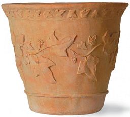 Ivy Fiberglass Round Terracotta Planter Pot In/Out