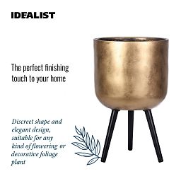 IDEALIST Lite Round Planter on Legs, Round Pot Plant Stand Indoor