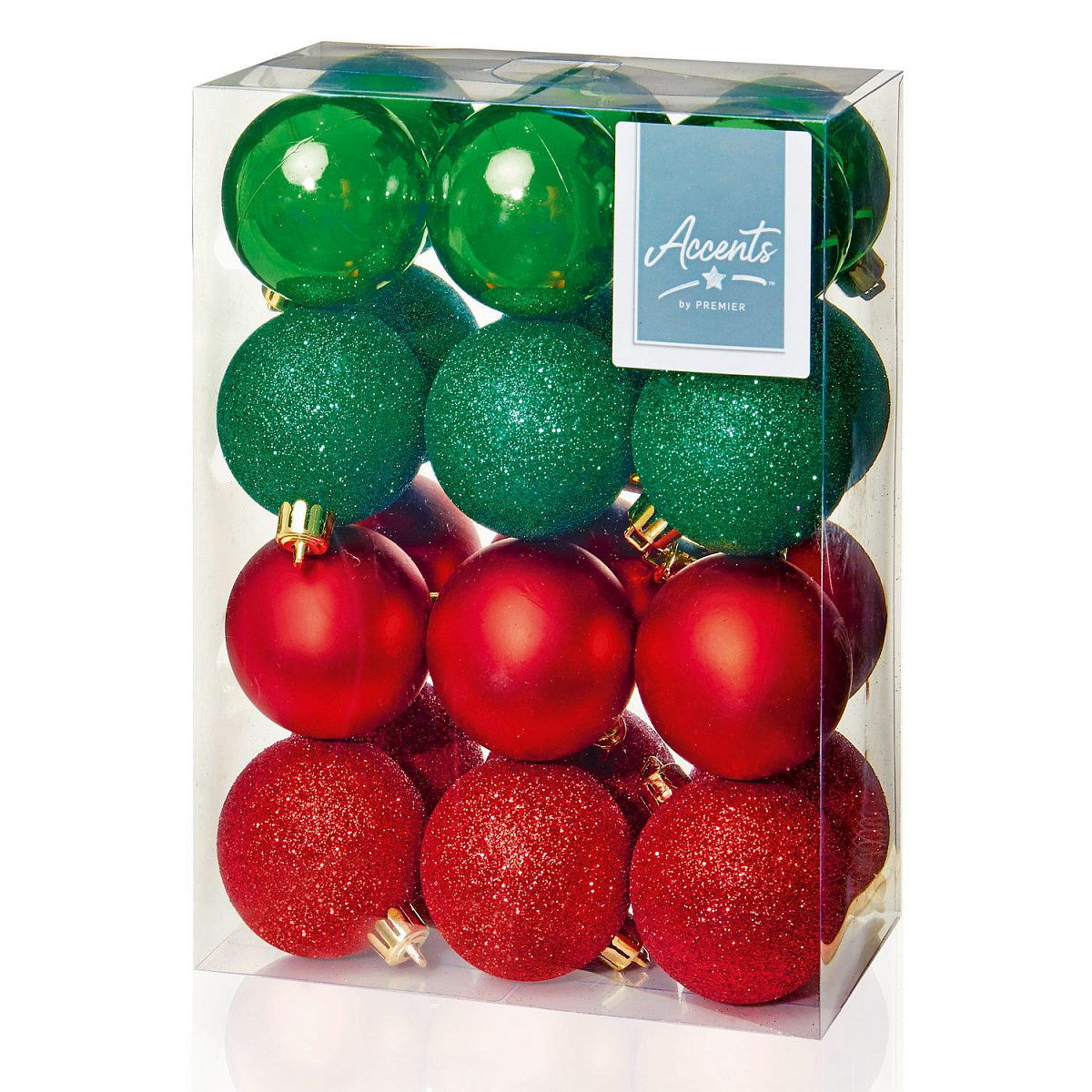 Christmas Tree Baubles Multi Finish Balls