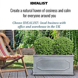 IDEALIST Lite Faux Lead Chelsea Light Concrete Through Planter