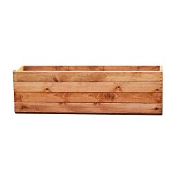 Rustic Scandinavian Redwood Open Trough Outdoor Planter Made in UK by HORTICO