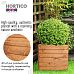 Rustic Scandinavian Redwood Square Outdoor Open Planter Made in UK by HORTICO