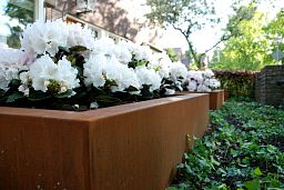 Andes Low Cube Corten Steel Outdoor Planter