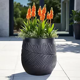 IDEALIST Lite Leaf Embossed Egg Planter