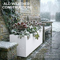 IDEALIST Lite Contemporary Light Concrete High Trough Planter