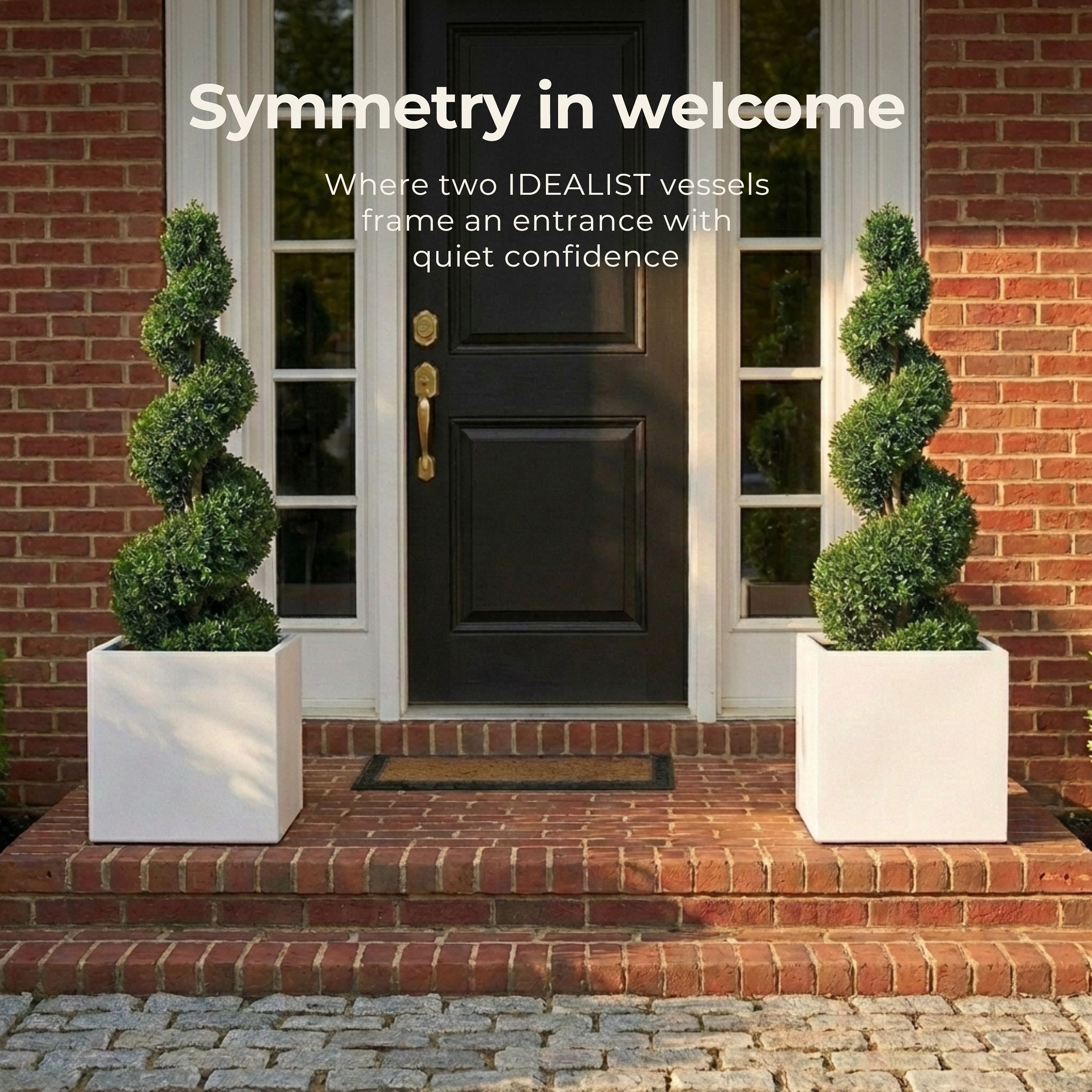 IDEALIST Lite Square Box Contemporary Light Concrete Planter