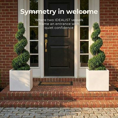 IDEALIST Lite Square Box Contemporary Light Concrete Planter