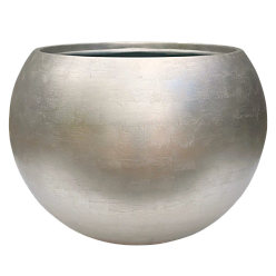 Silver Leaf Large Globe Planter + Liner | Indoor Plant Pot