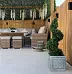 IDEALIST Lite Faux Lead Lattice Planter Light Concrete Square Box