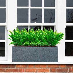 IDEALIST Lite Textured Concrete Effect Trough Outdoor Planter