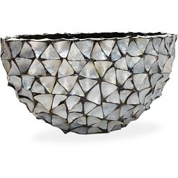 SHELL Oval Polystone Planter