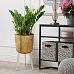 HORTICO RIBBED Wooden House Planter with Legs, Tall Indoor Plant Pot Stand with Waterproof Liner