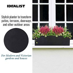 IDEALIST Lite Window Box Light Concrete Planter