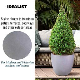 IDEALIST Lite Contemporary Light Concrete Egg Planter