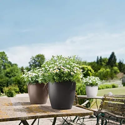 LECHUZA CLASSICO Color Round Poly Resin Self-watering Planter