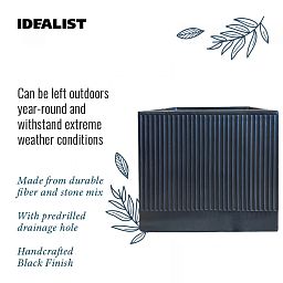 IDEALIST Lite Ribbed Square Outdoor Planter