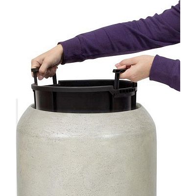 Cigar Round Tall Polystone Outdoor Planter