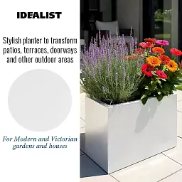 IDEALIST Lite Contemporary Light Concrete Trough Planter