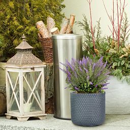 IDEALIST Lite Honeycomb Style Cylinder Round Outdoor Planter