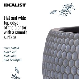 IDEALIST Lite Honeycomb Style Egg Planter on Legs, Round Pot Plant Stand Indoor