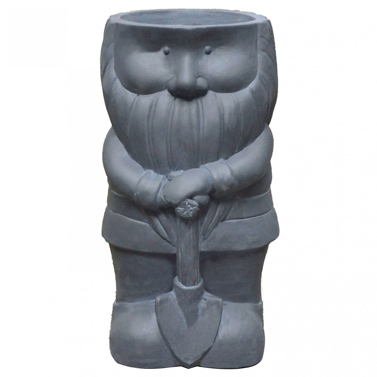Gnome with a Shovel Oval Plant Pot Outdoor by Idealist Lite