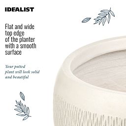 IDEALIST Lite Mesh Style Bowl Planter Outdoor Plant Pot