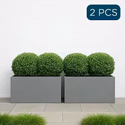 IDEALIST Lite Contemporary Light Concrete Trough Planter Set