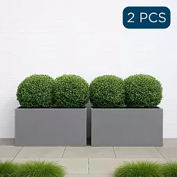 IDEALIST Lite Contemporary Light Concrete Trough Planter Set