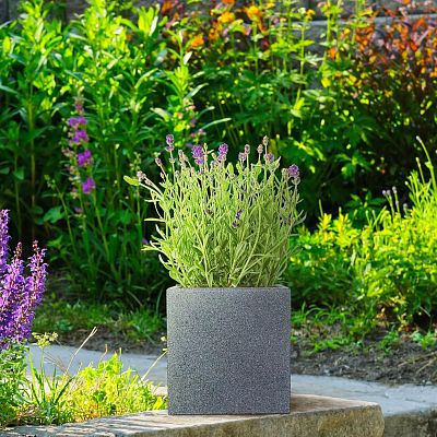 IDEALIST Lite Textured Concrete Effect Square Outdoor Planter