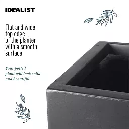 IDEALIST Lite Window Box Light Concrete Planter