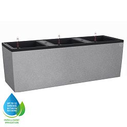 LECHUZA TRIO Stone Trough Poly Resin Self-watering Planter