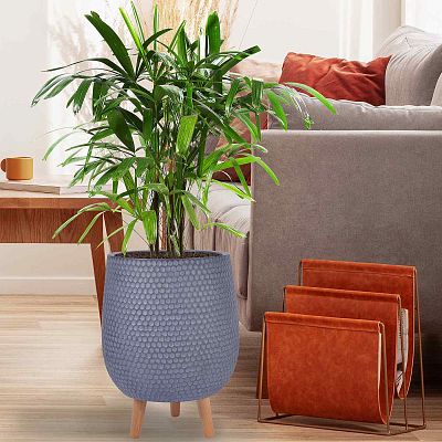 IDEALIST Lite Honeycomb Style Egg Planter on Legs, Round Pot Plant Stand Indoor