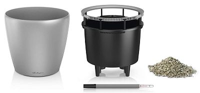 LECHUZA CLASSICO LS Round Poly Resin Self-watering Planter